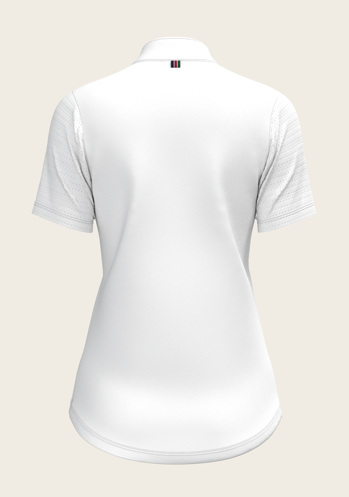 White with Navy Stripes Inner Details Short Sleeve Show Shirt