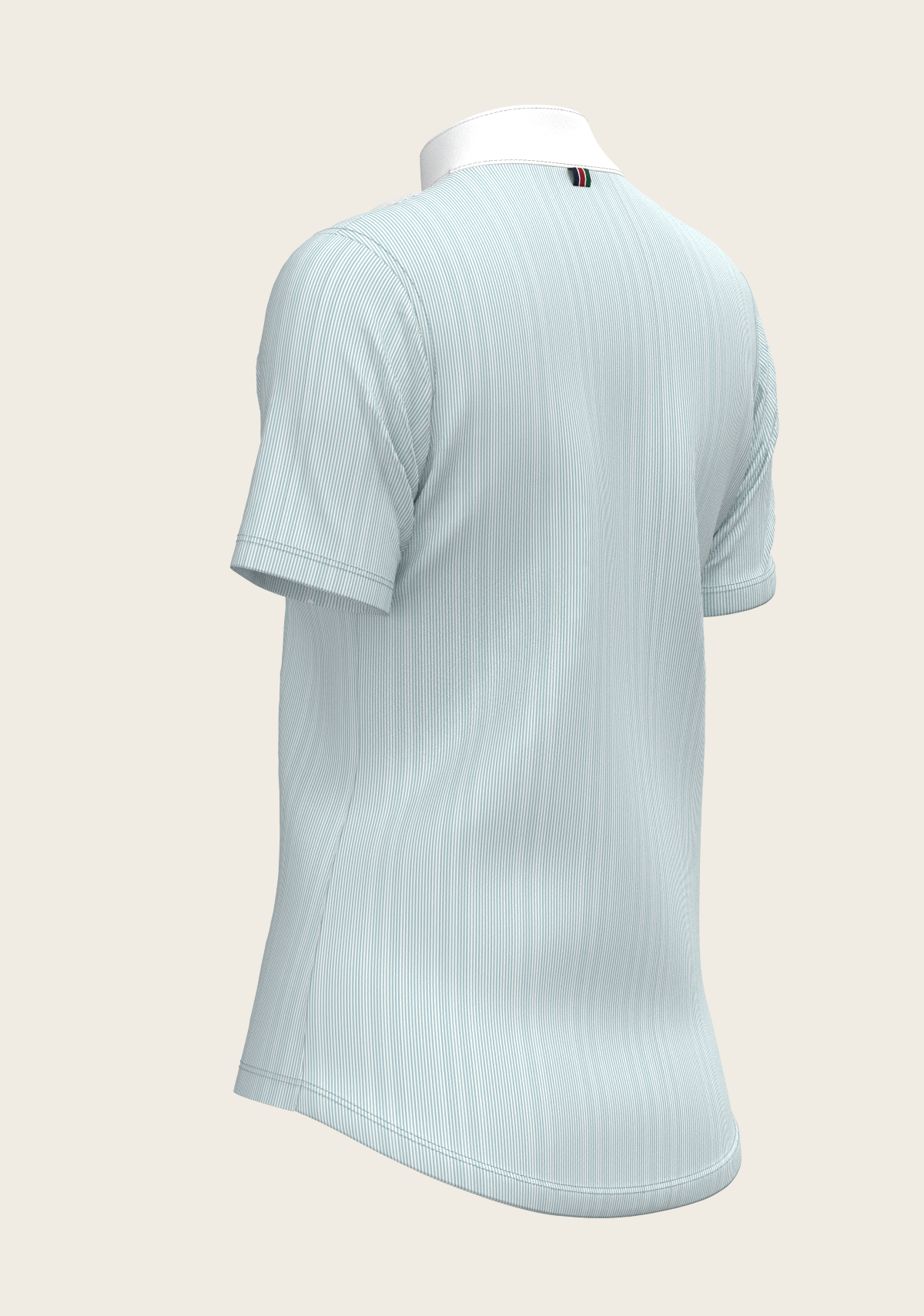 Stripes in Sky Blue Short Pleated Short Sleeve Show Shirt