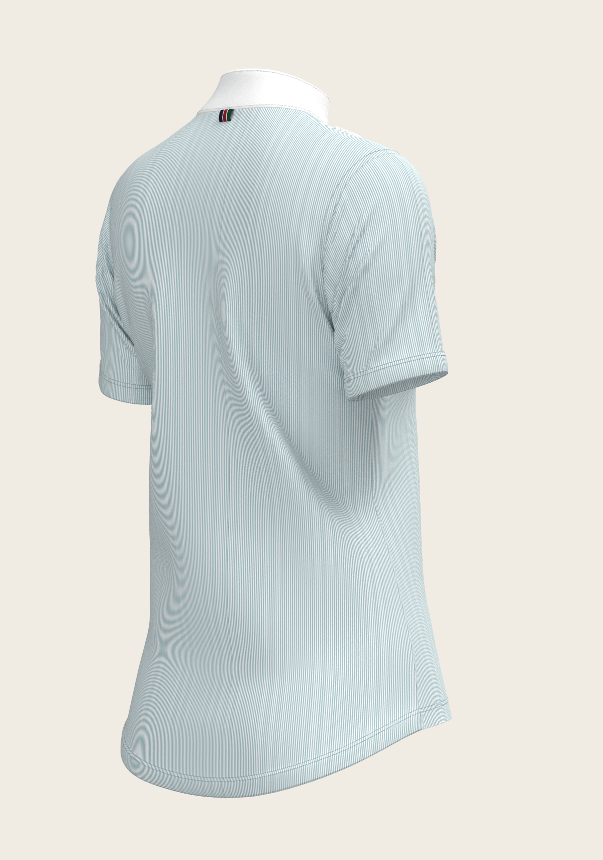 Stripes in Sky Blue Short Pleated Short Sleeve Show Shirt