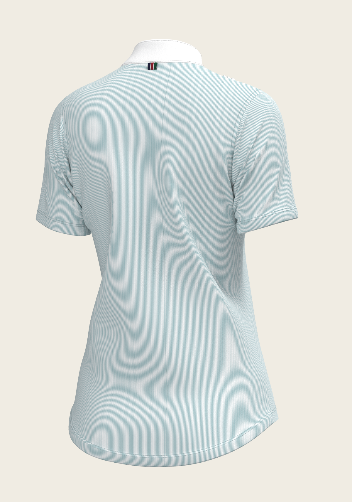 Stripes in Sky Blue Short Pleated Short Sleeve Show Shirt