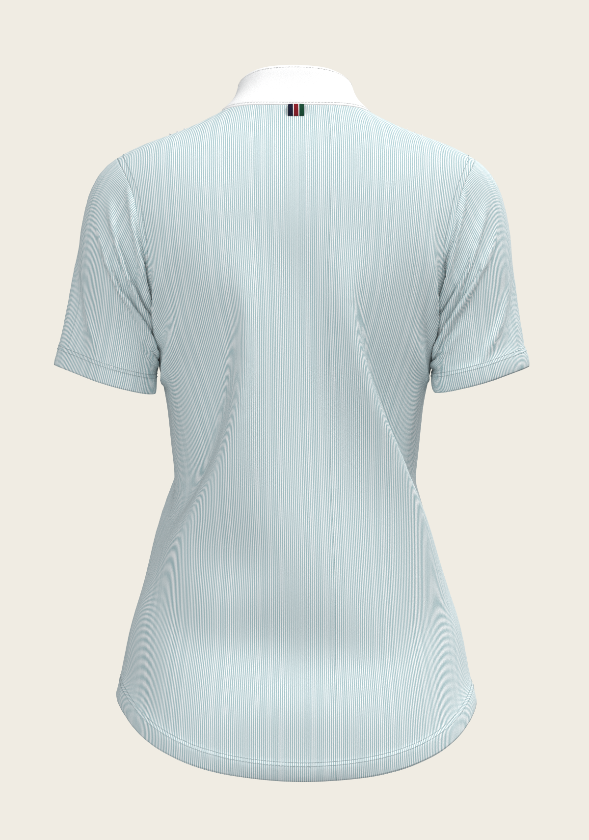 Stripes in Sky Blue Short Pleated Short Sleeve Show Shirt
