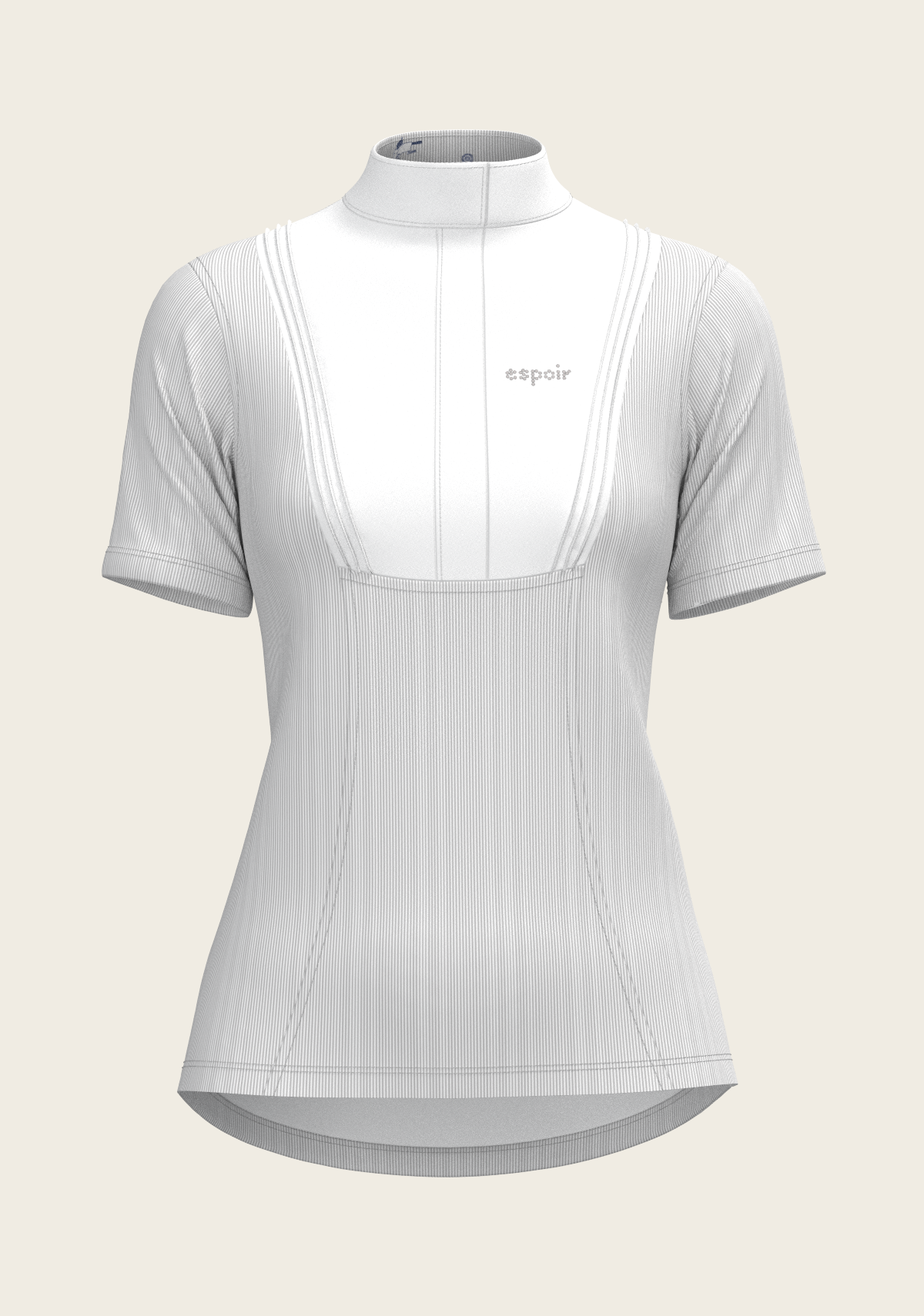 Stripes in Grey Short Pleated Short Sleeve Show Shirt