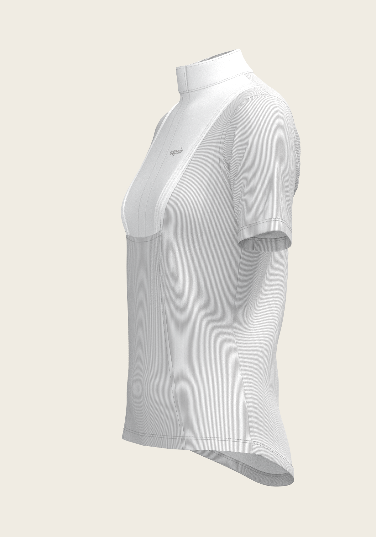 Stripes in Grey Short Pleated Short Sleeve Show Shirt