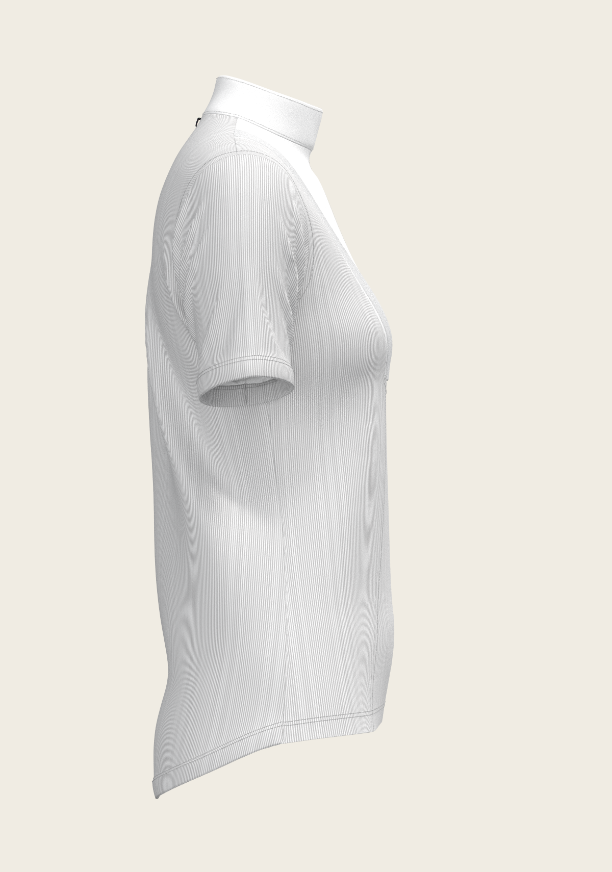 Stripes in Grey Short Pleated Short Sleeve Show Shirt