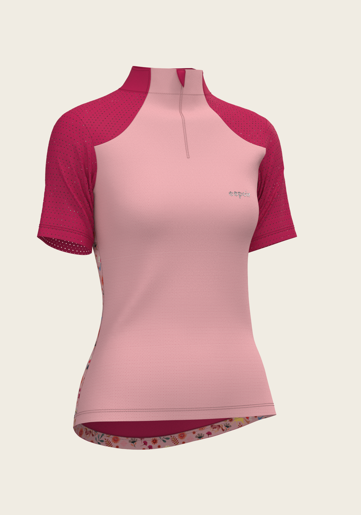 Bouquet on Rose Short Sleeve Sport Sun Shirt