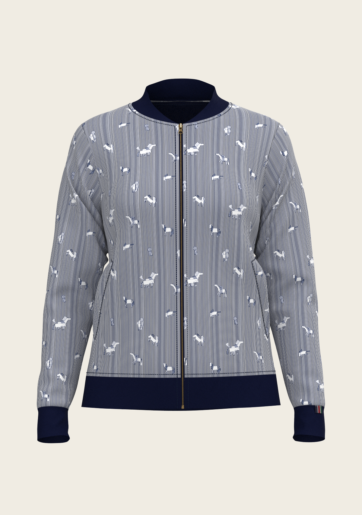 Navy Stripes Reversible Jacket
