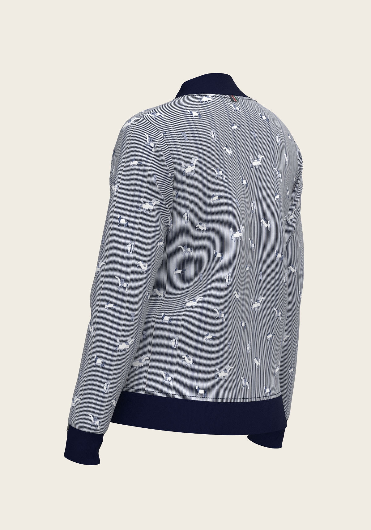 Navy Stripes Reversible Jacket