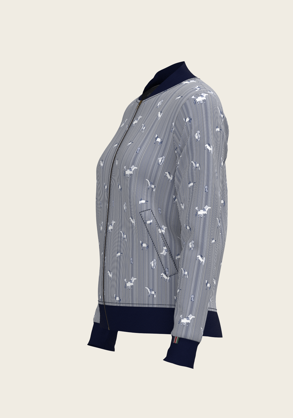 Navy Stripes Reversible Jacket