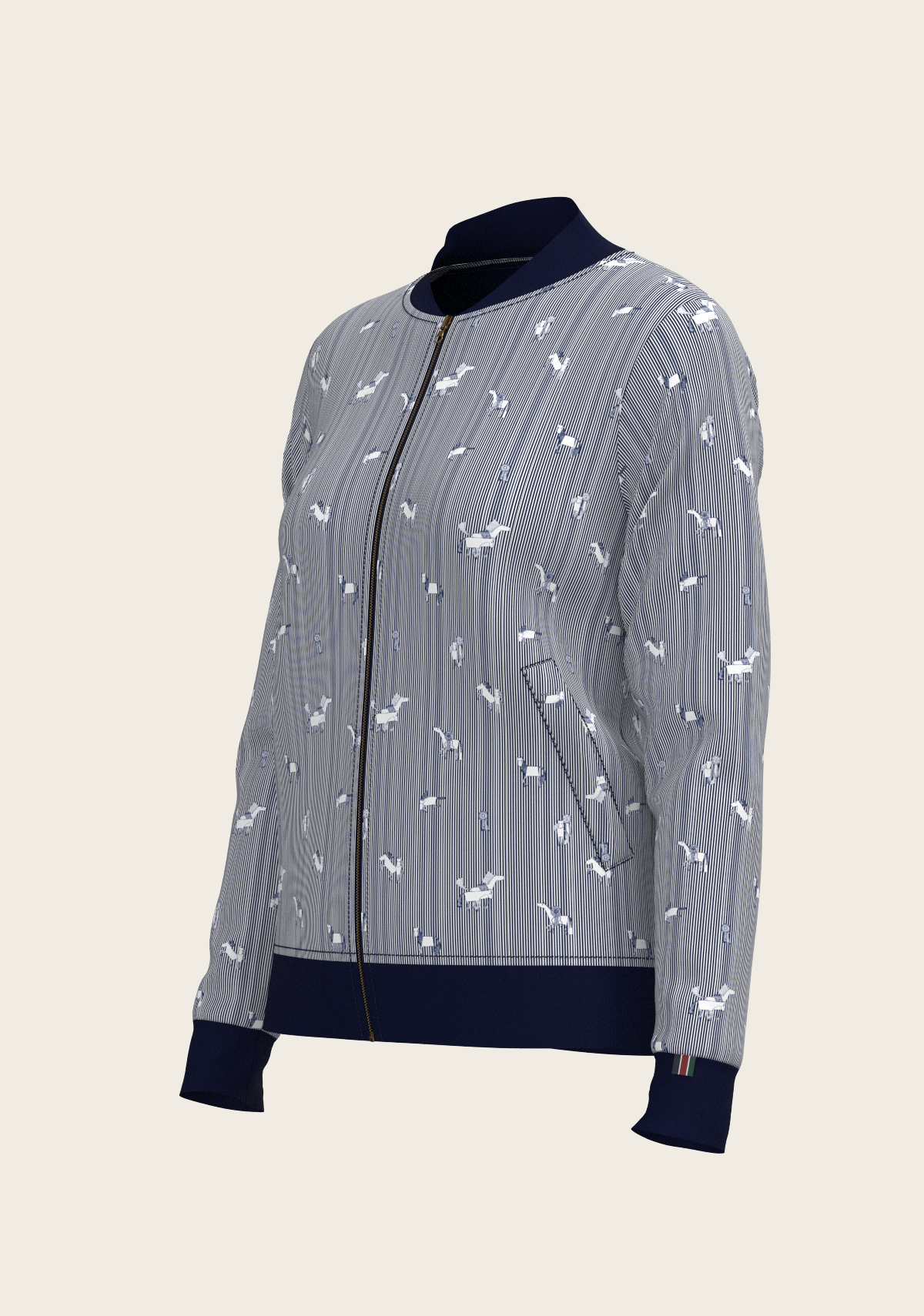 Navy Stripes Reversible Jacket