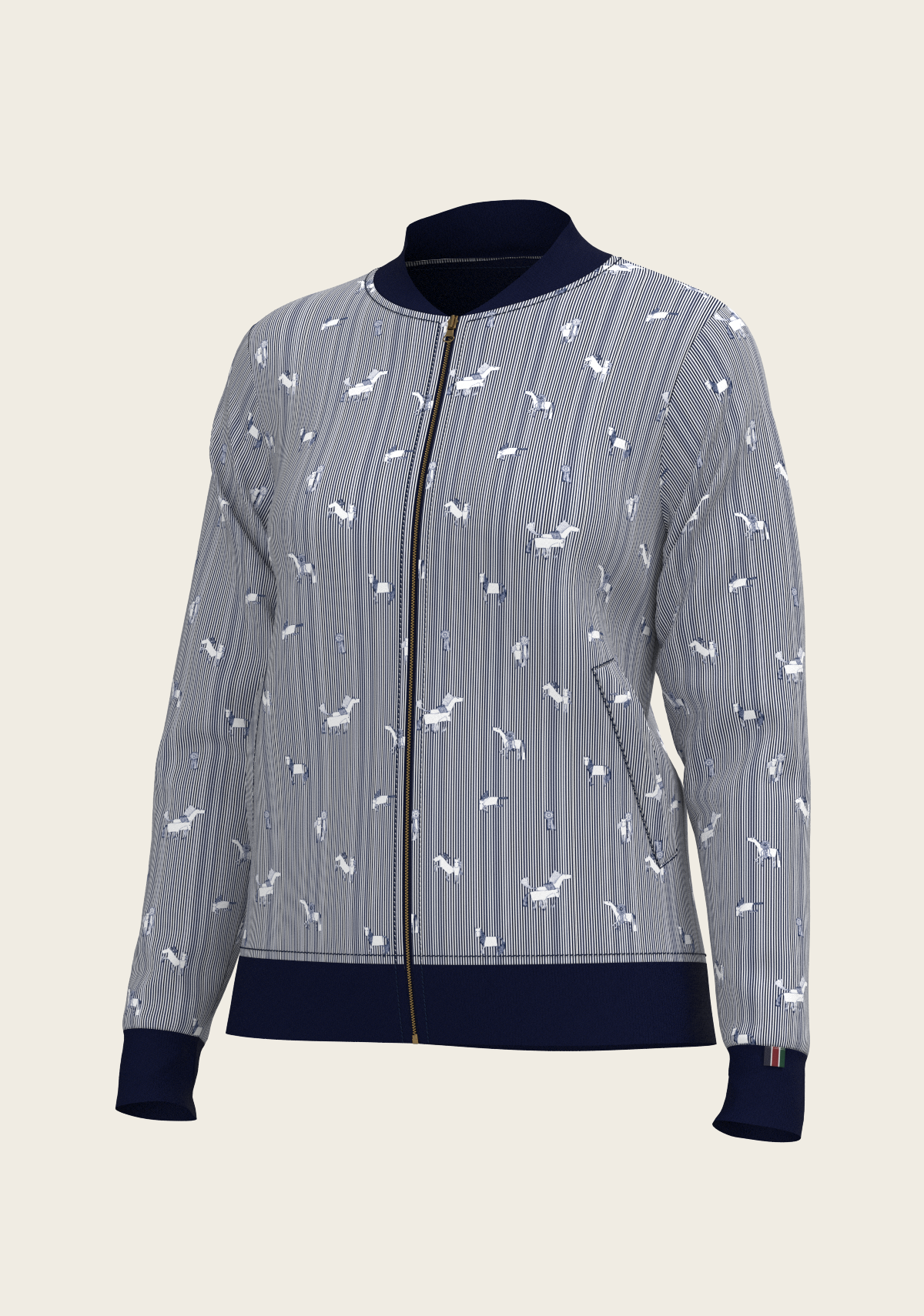 Navy Stripes Reversible Jacket