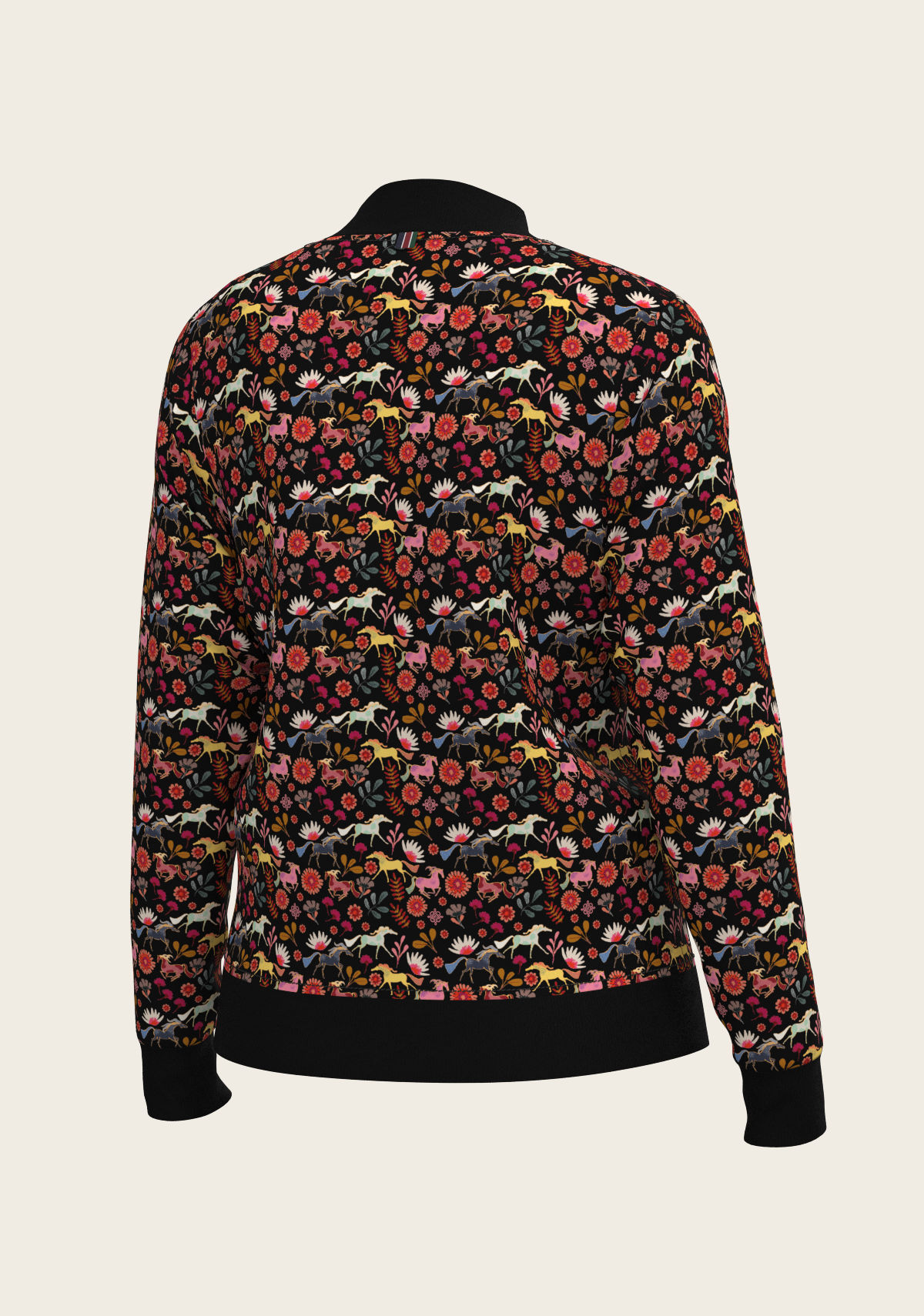 Bouquet on Black Reversible Jacket