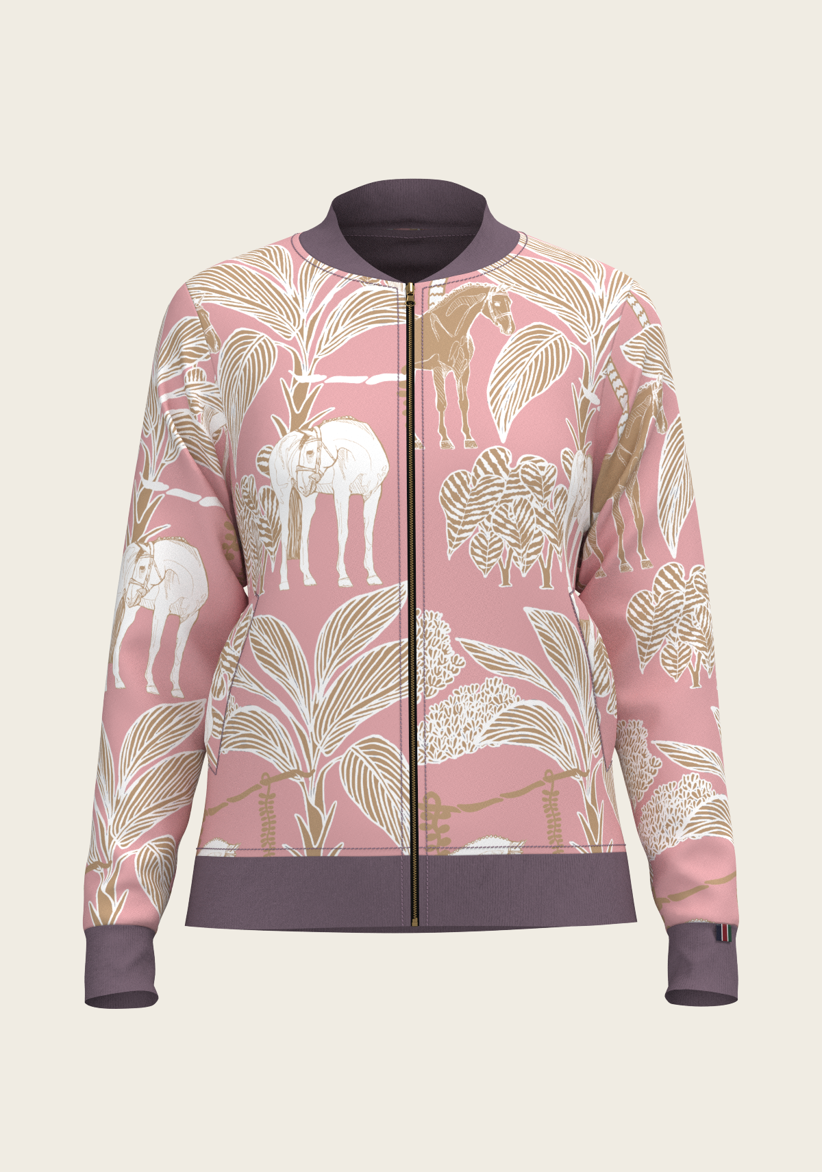 Poppy Seed Island Horses Reversible Jacket