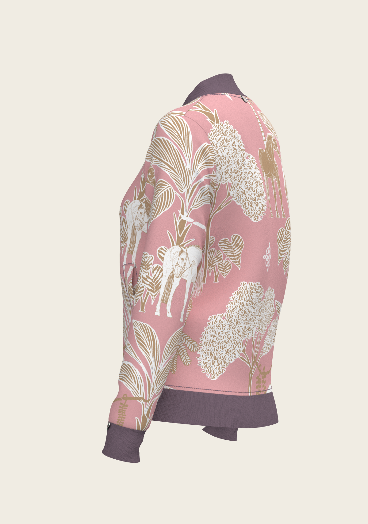 Poppy Seed Island Horses Reversible Jacket