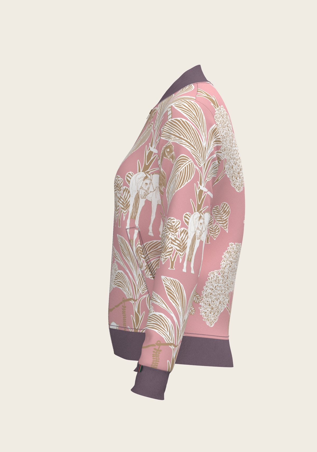 Poppy Seed Island Horses Reversible Jacket