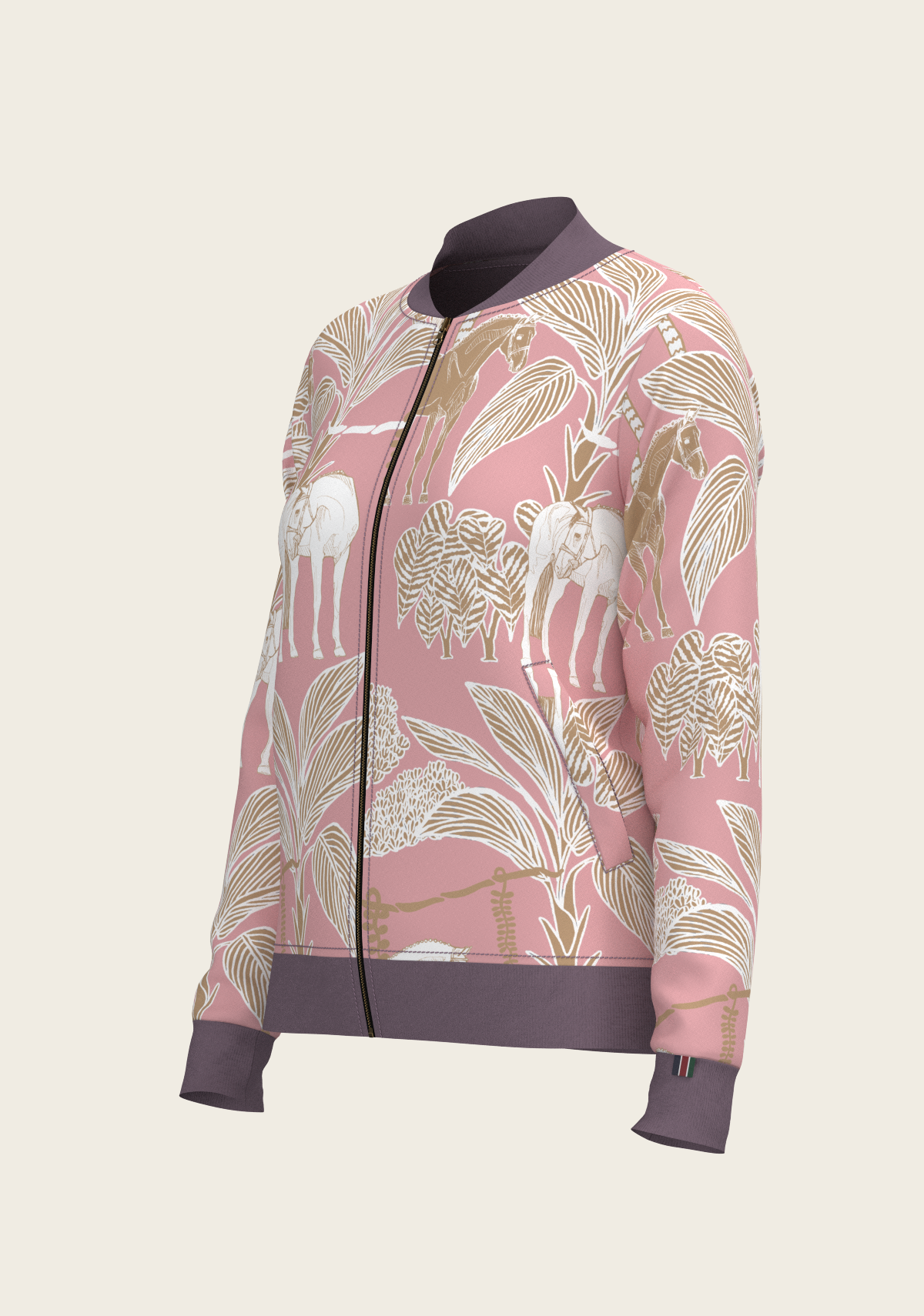 Poppy Seed Island Horses Reversible Jacket