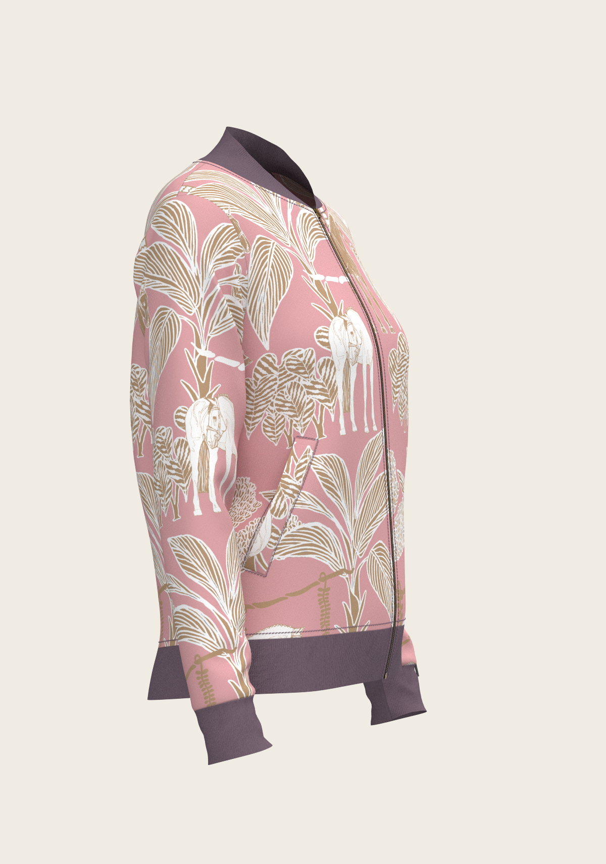 Poppy Seed Island Horses Reversible Jacket