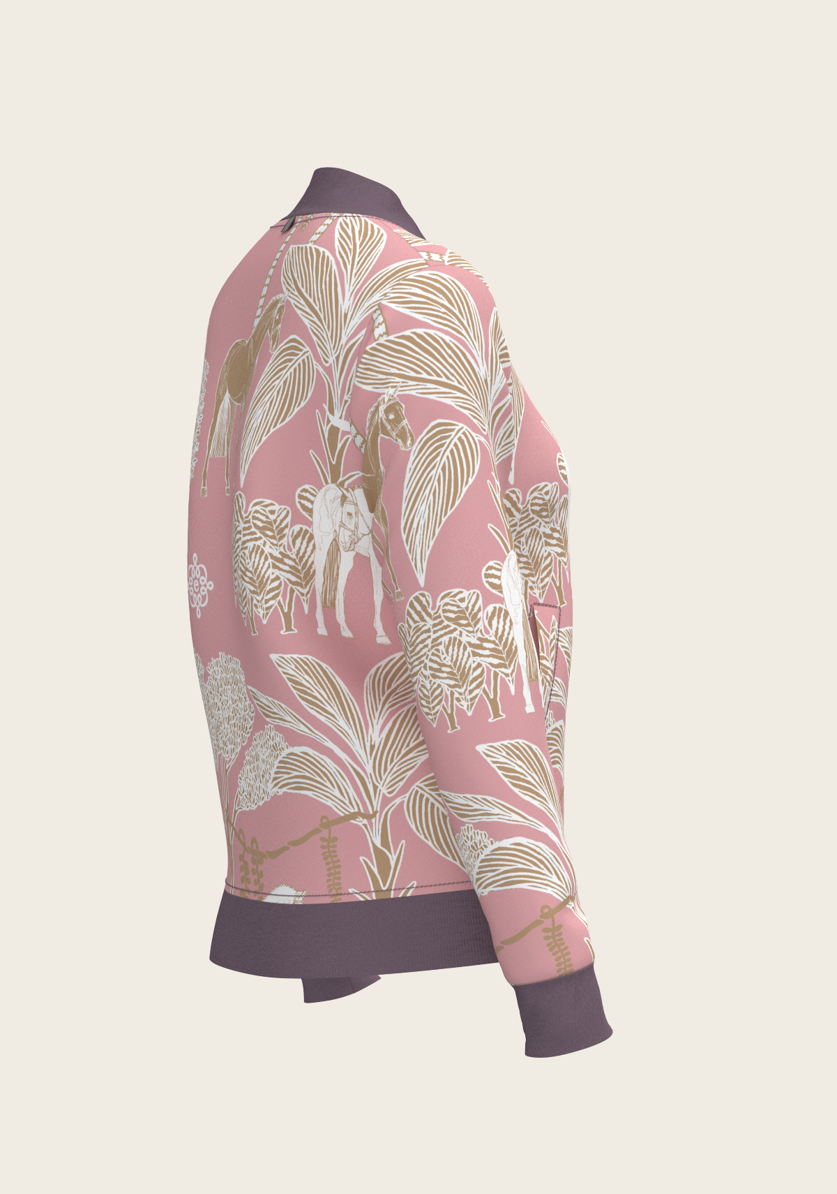 Poppy Seed Island Horses Reversible Jacket