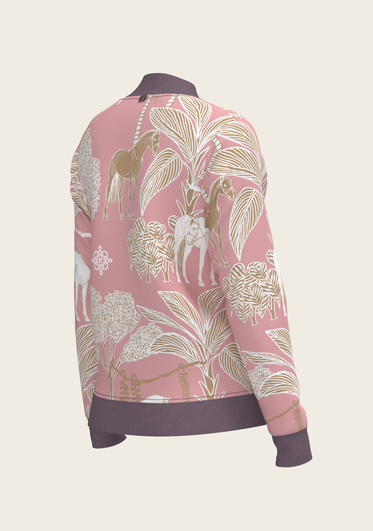 Poppy Seed Island Horses Reversible Jacket
