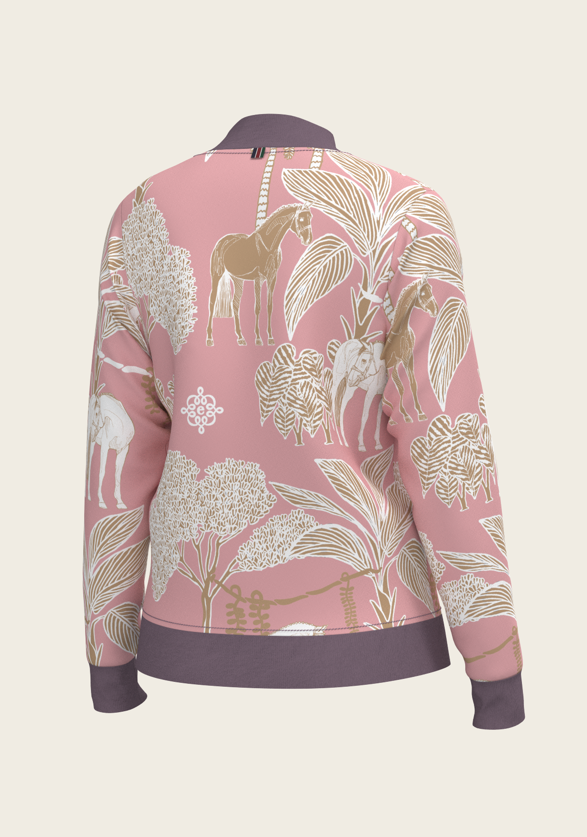 Poppy Seed Island Horses Reversible Jacket