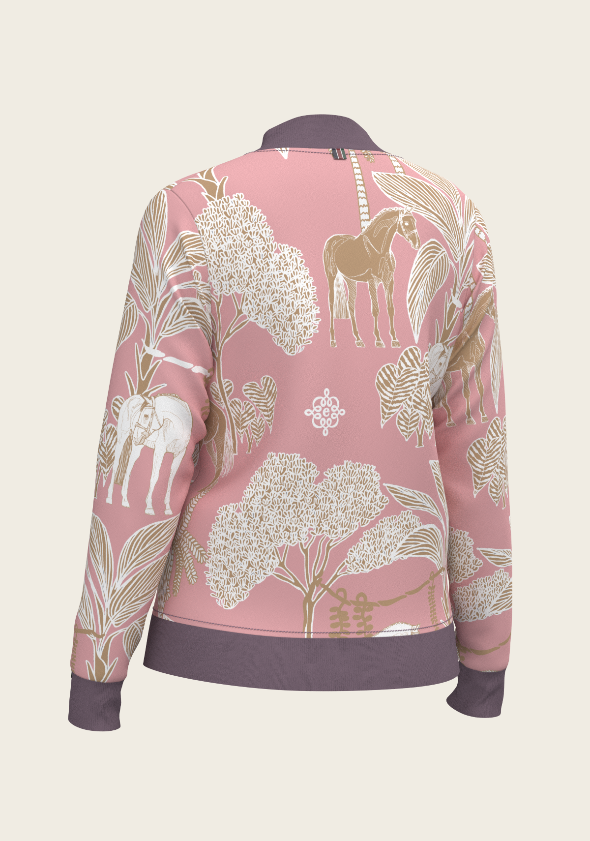 Poppy Seed Island Horses Reversible Jacket