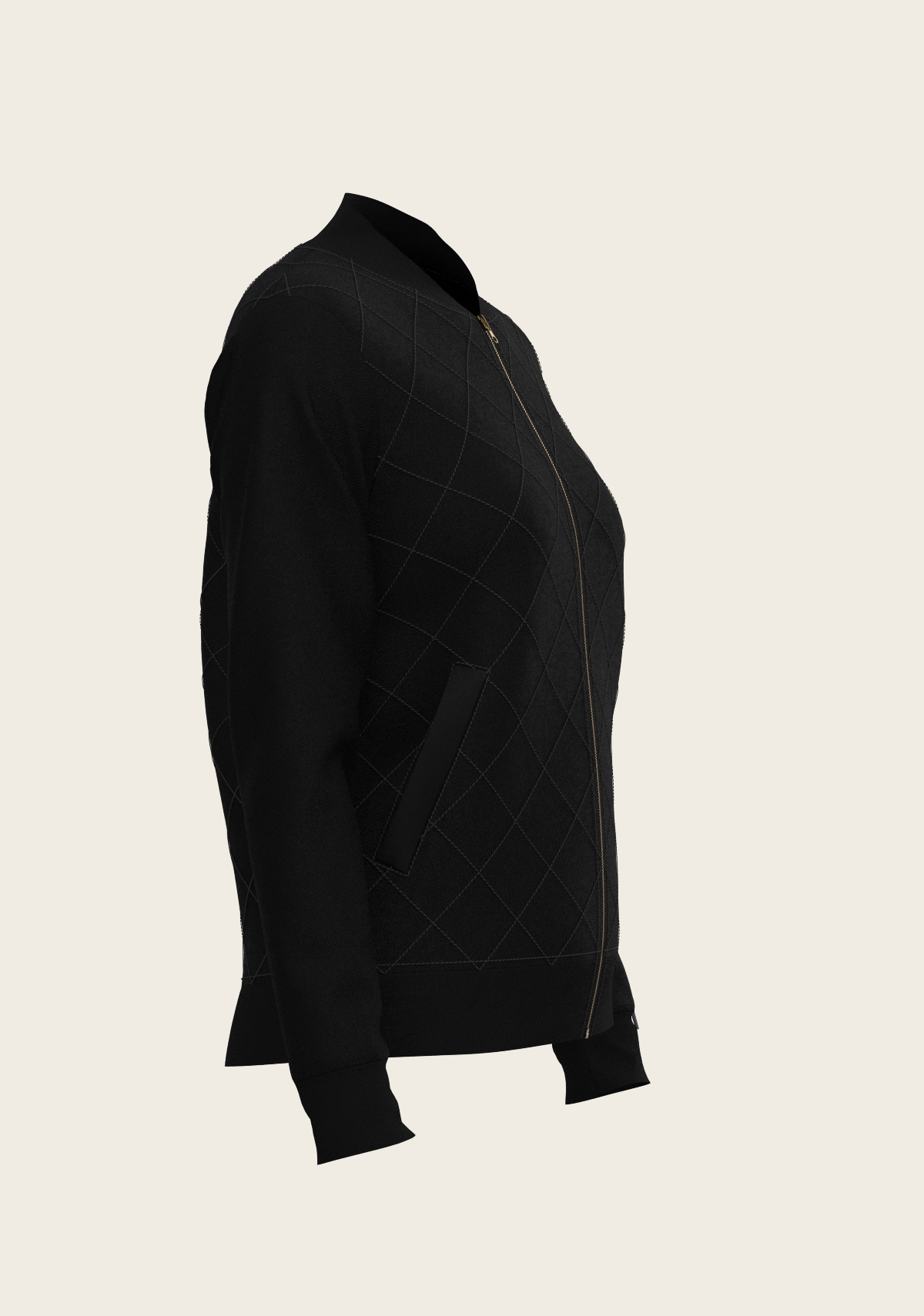 Bouquet on Black Reversible Jacket