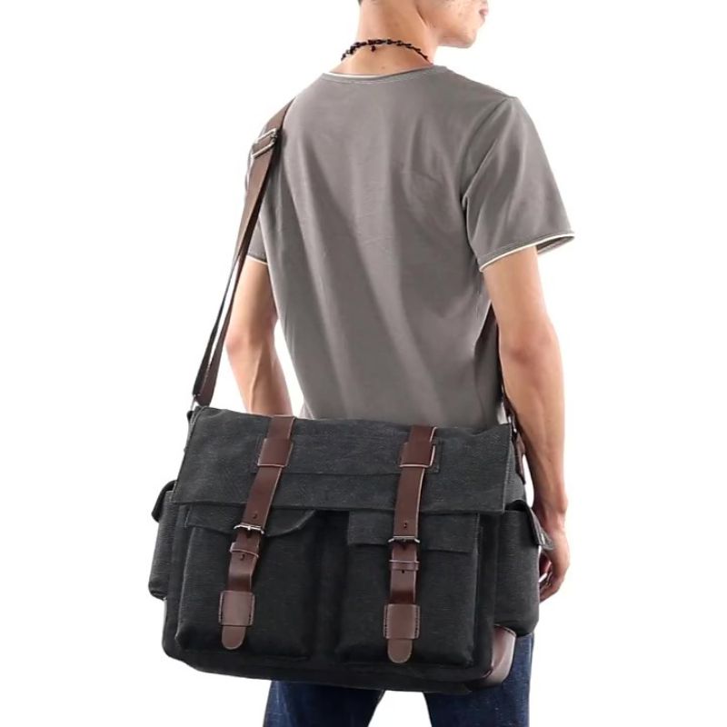 Large Travel Canvas Messenger Bag