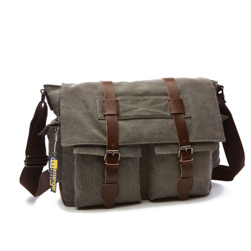 Large Travel Canvas Messenger Bag