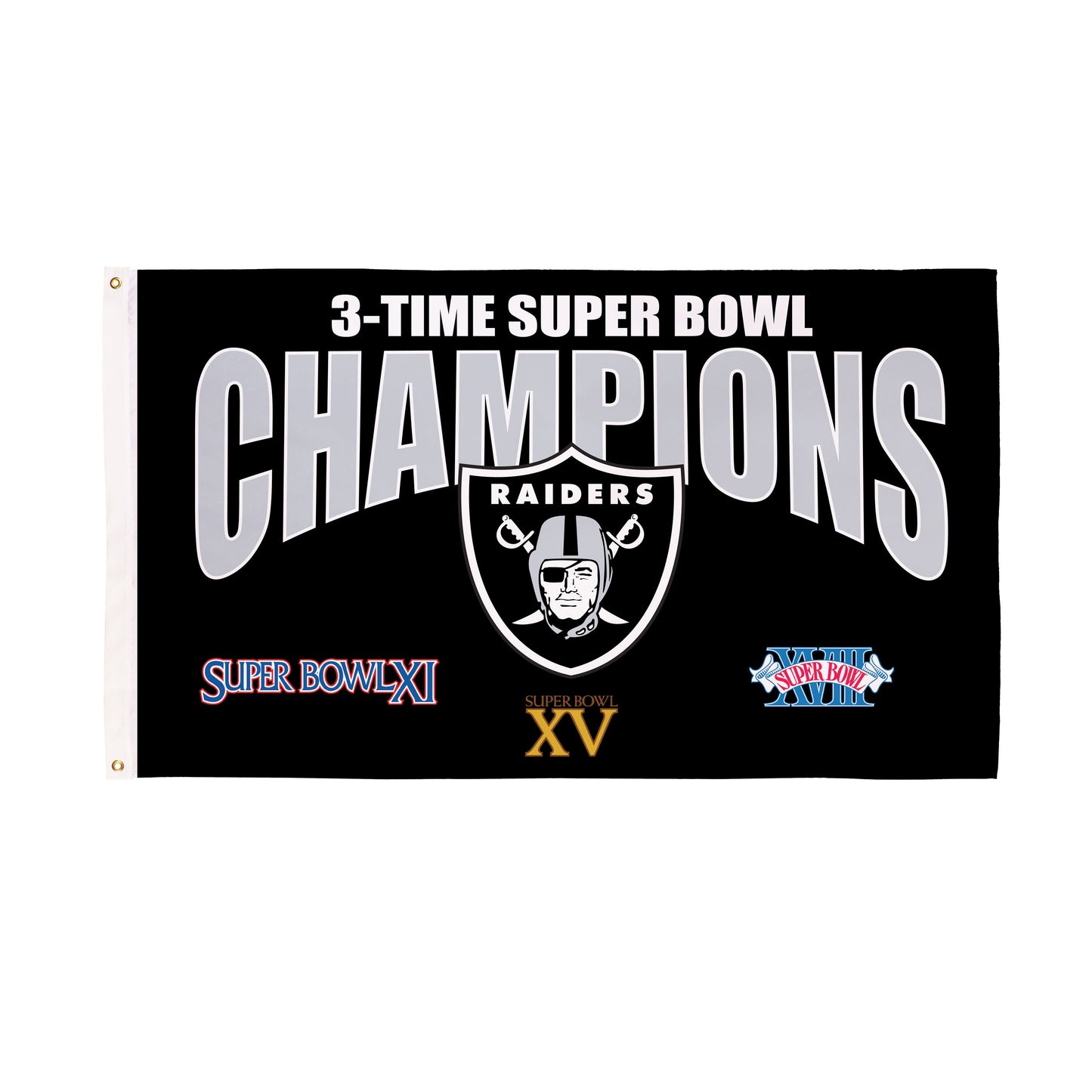 Las Vegas Raiders Multi-Win Superbowl Champions Football 3x5 Flag