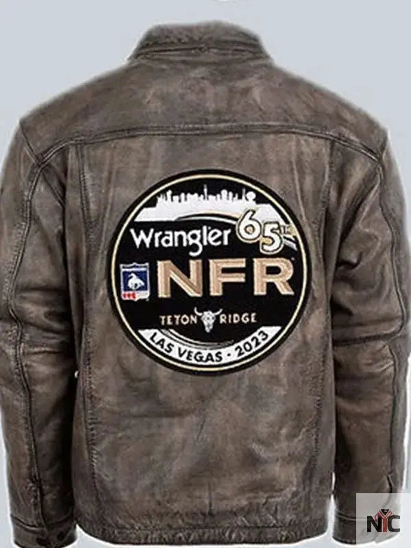 Las Vegas NFR Brown Leather Jacket