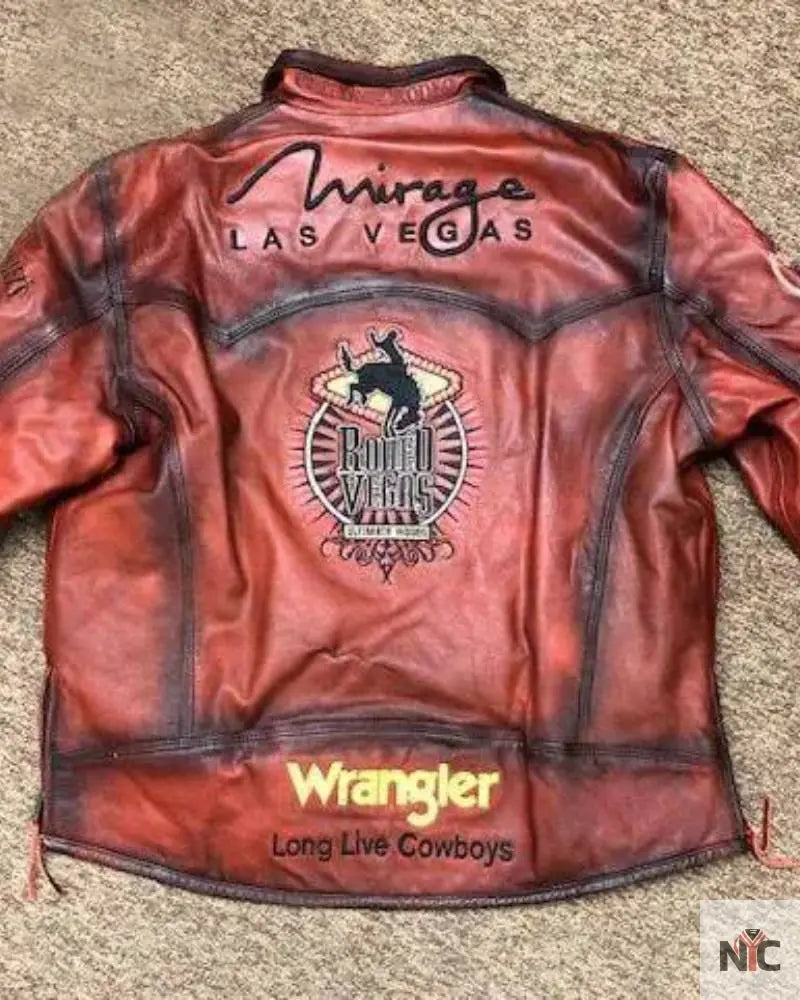 Las Vegas Rodeo Mirage Brown Leather Jacket