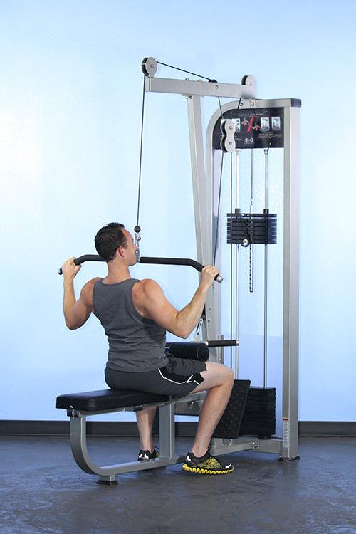 Dual Function Lat-Low Row Combo - Muscle D Fitness - Seated - Pin Selectorized - Commercial Grade