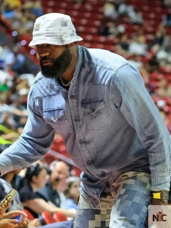 LeBron James 2025 NBA Summer League Denim Shirt