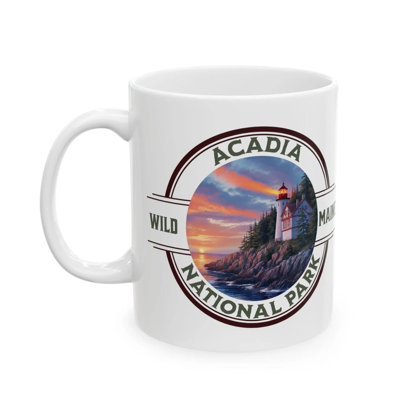 Acadia National Park Accent Mug (2 Sizes, 5 Colors)