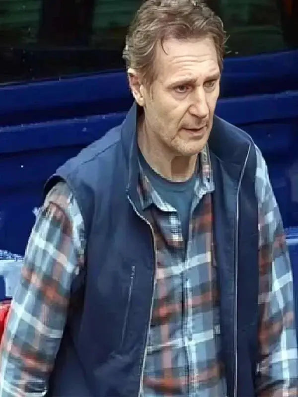 Liam Neeson Ice Road Vengeance 2025 Blue Vest