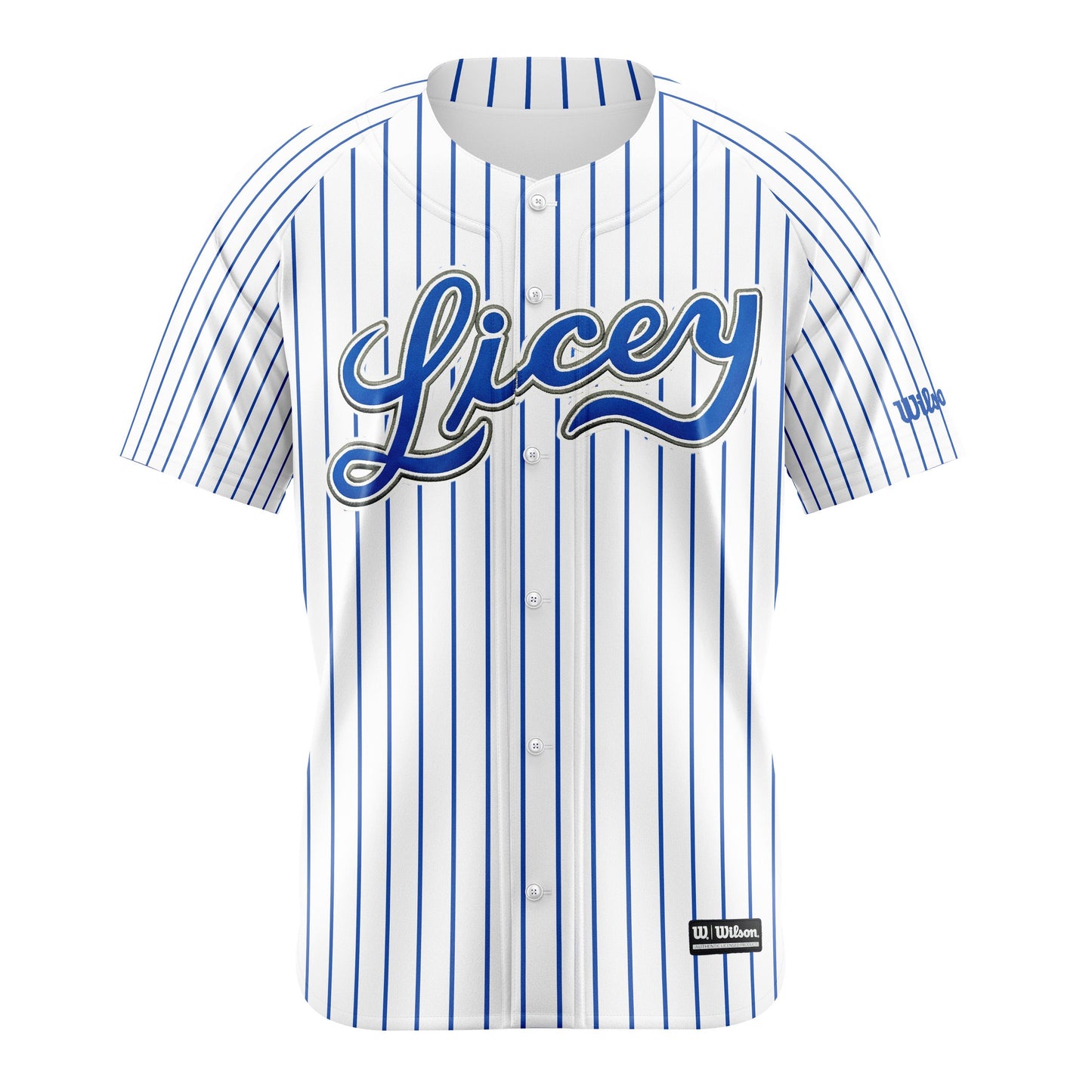 2025 - 2026 | Licey Baseball Jersey Blue Pinstripe Wilson | Tigres del Licey Men's Shirt