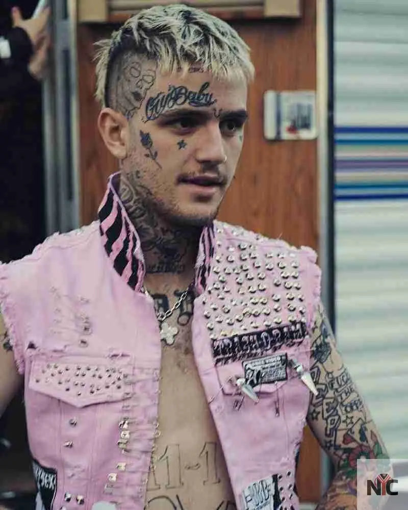Lil Peep Pink Studded Vest