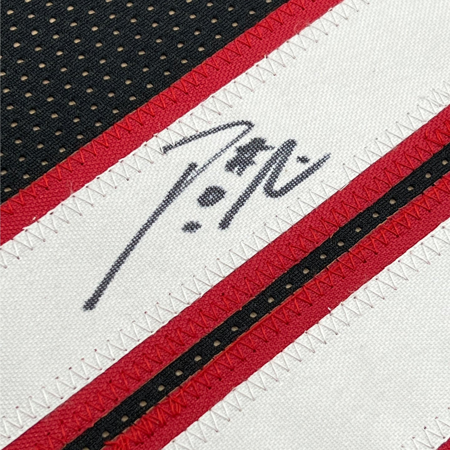 Framed Autographed/Signed Damian Lillard 35x39 Portland Black Basketball Jersey JSA COA