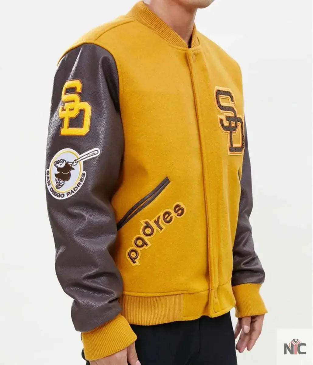 Logo San Diego Padres Full-Zip Varsity Jacket