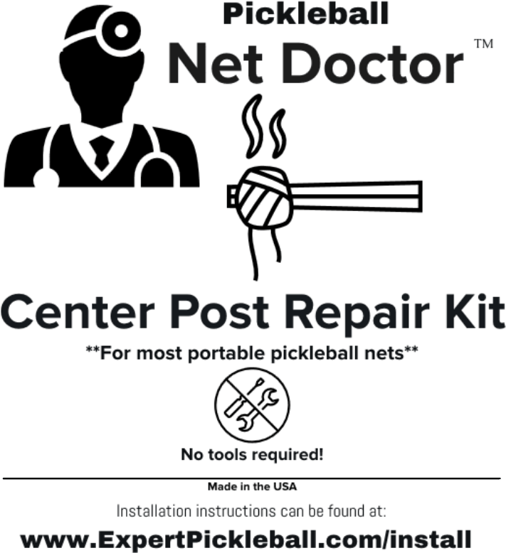 Pickleball Net Doctor (DELUXE Center Post & Pole Sleeve Repair Kit)
