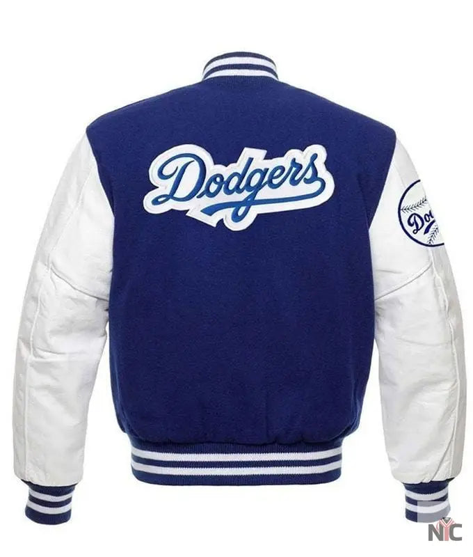 Los Angeles Dodgers Blue And White Letterman Jacket
