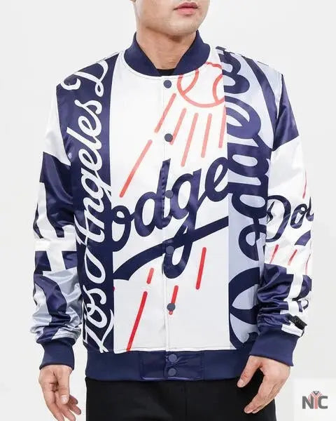 Los Angeles Dodgers Mashup Satin Varsity Jacket