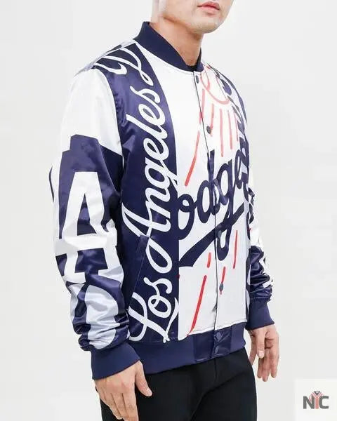 Los Angeles Dodgers Mashup Satin Varsity Jacket