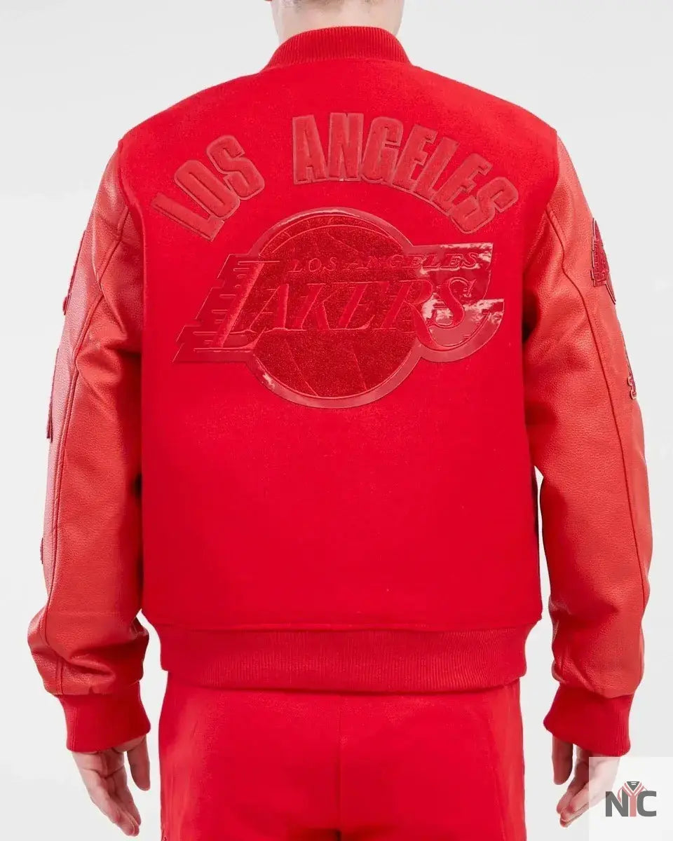 Los Angeles Lakers Classic Triple Red Varsity Jacket