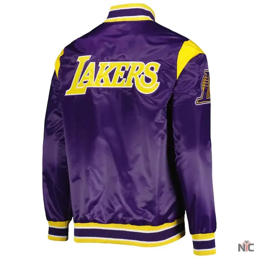 Los Angeles Lakers Force Play Purple Satin Jacket