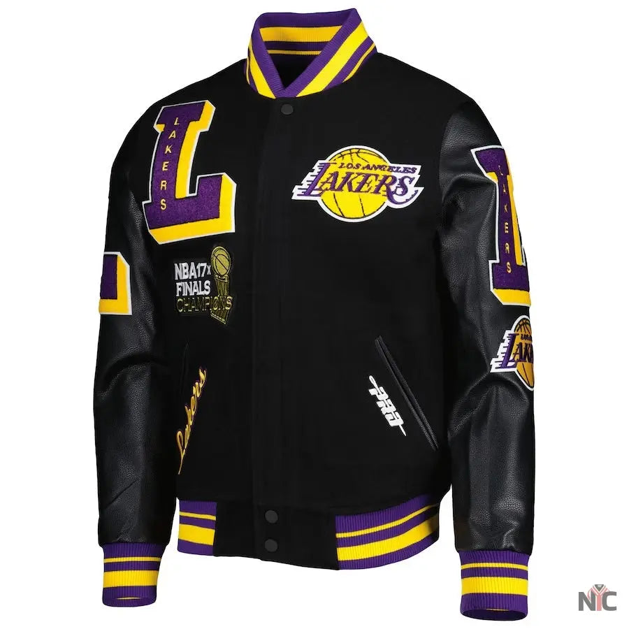 Los Angeles Lakers NBA Finals Champions Black Varsity Jacket