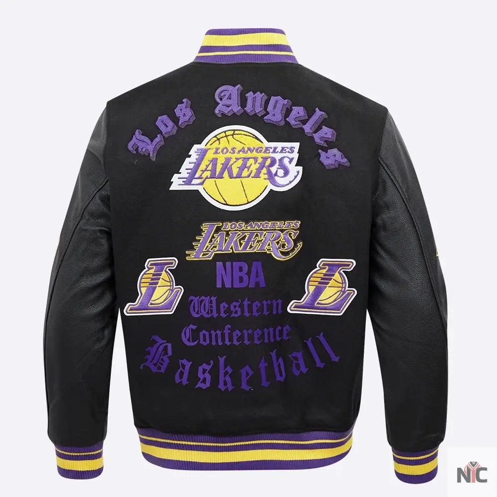 Los Angeles Lakers Old English Varsity Jacket