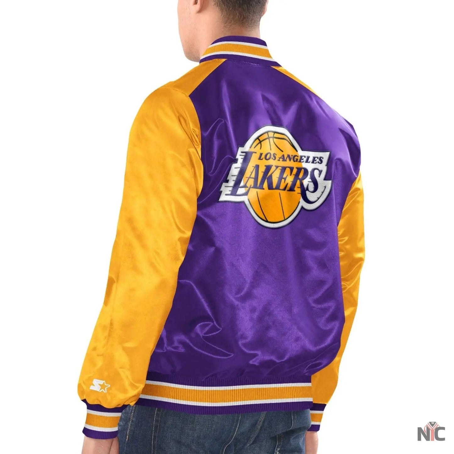 Los Angeles Lakers Renegade Purple & Yellow Satin Jacket