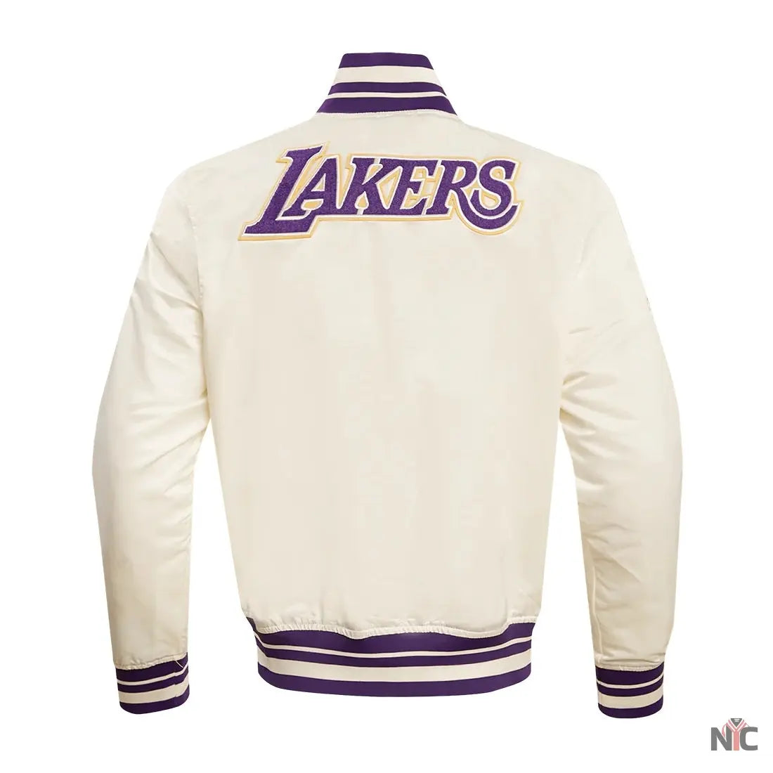 Los Angeles Lakers Retro Classic Rib Satin Varsity Jacket