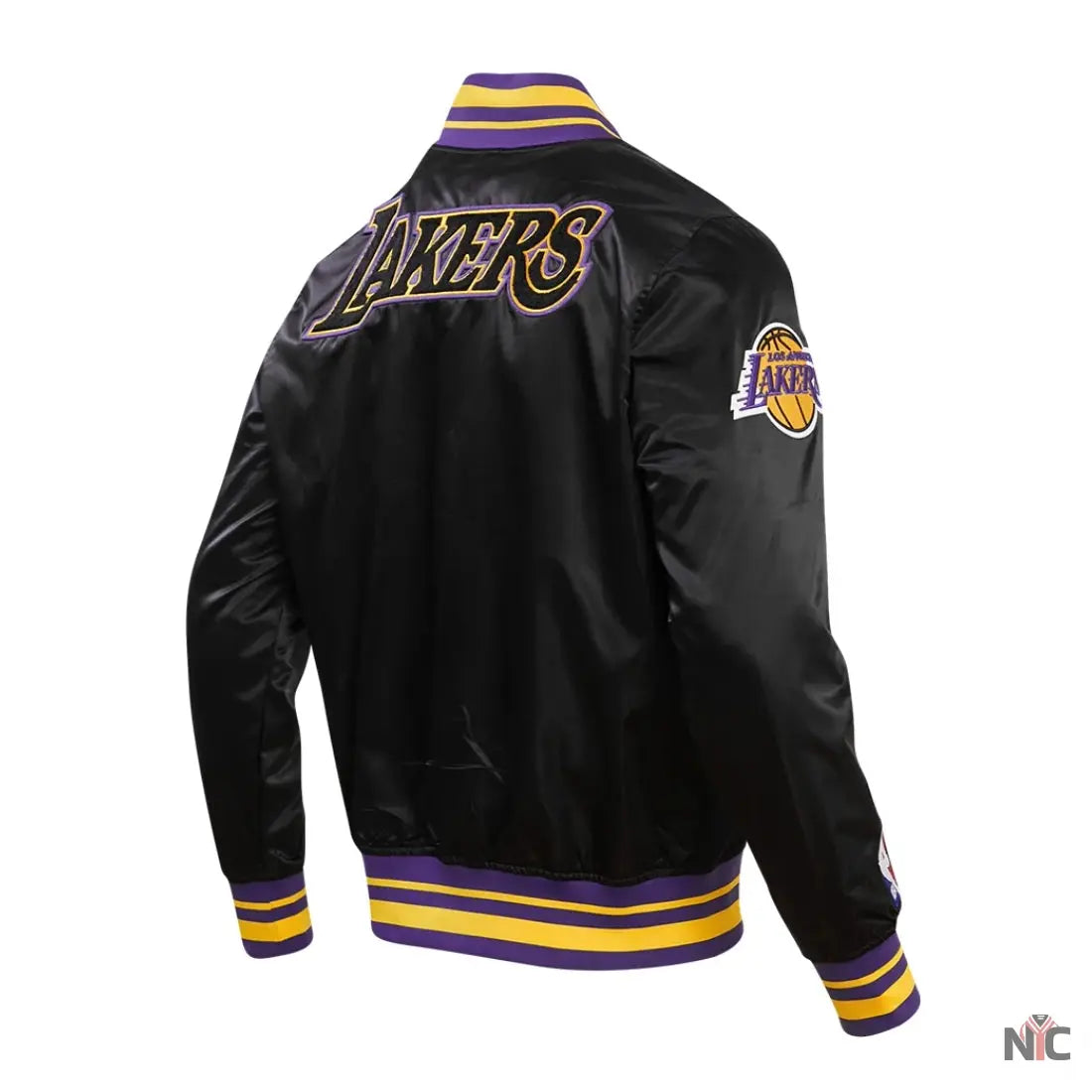 Los Angeles Lakers Retro Classic Rib Satin Varsity Jacket
