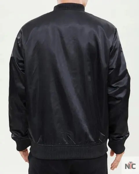 Los Angeles Lakers Wordmark Black Satin Jacket
